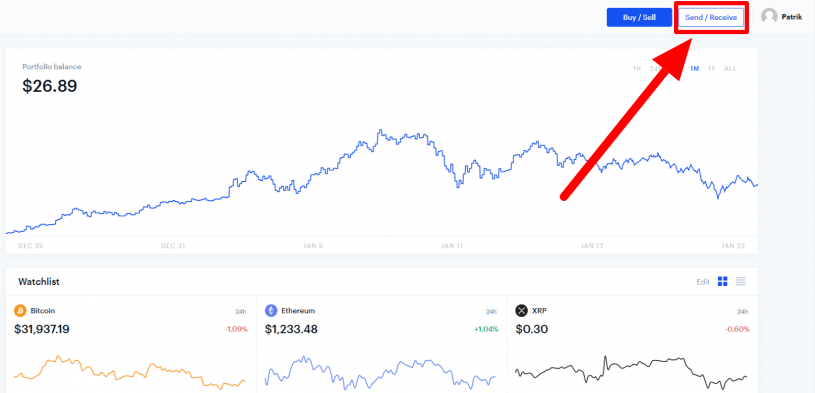 Slanje i primanje Bitcoina u Coinbase kripto mjenjačnici