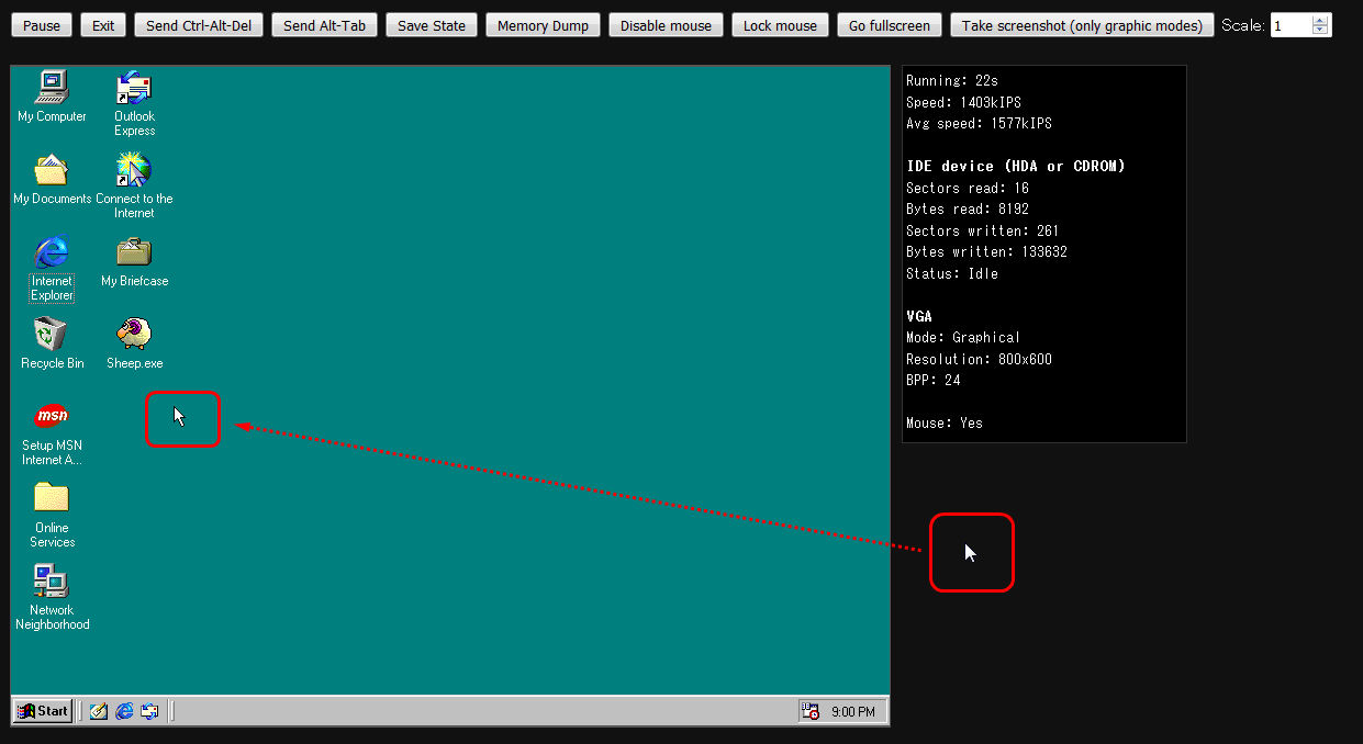 windows 98 virtual x86 emulator