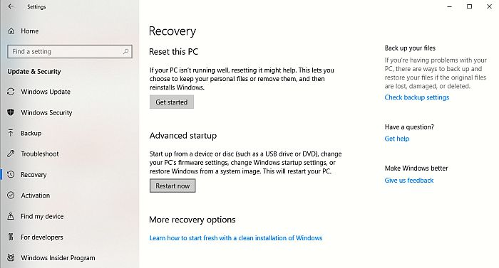windows 10 oporavak