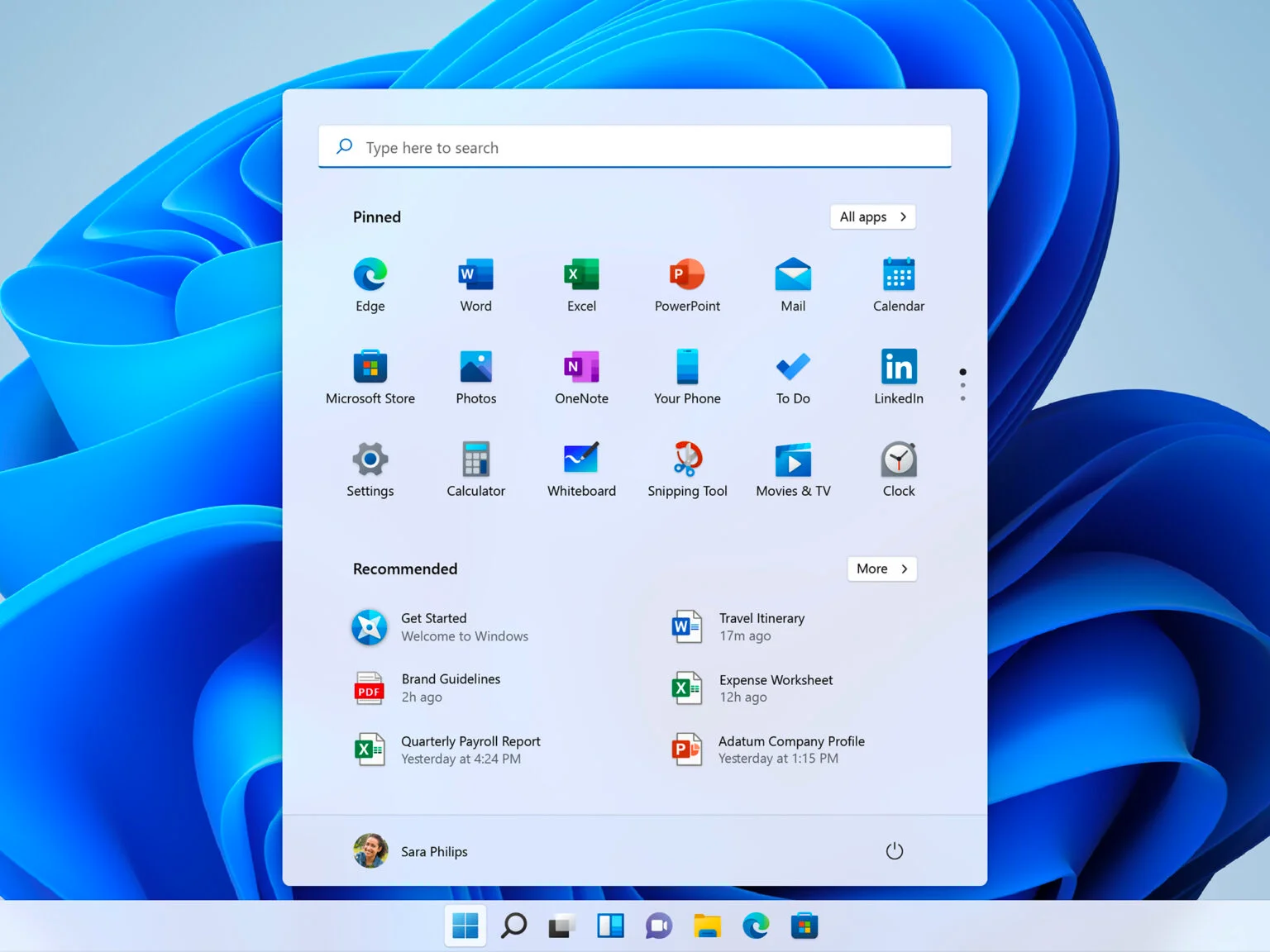 windows-11 start meni
