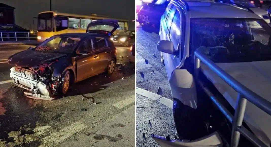 Težak udes u Briješću, dva automobila gotovo potpuno uništena