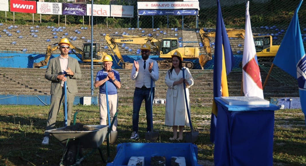 Polaganjem kamena temeljca počinje gradnja južne tribine – FK Željezničar FOTO: Polaganjem kamena temeljca počinje gradnja južne tribine
