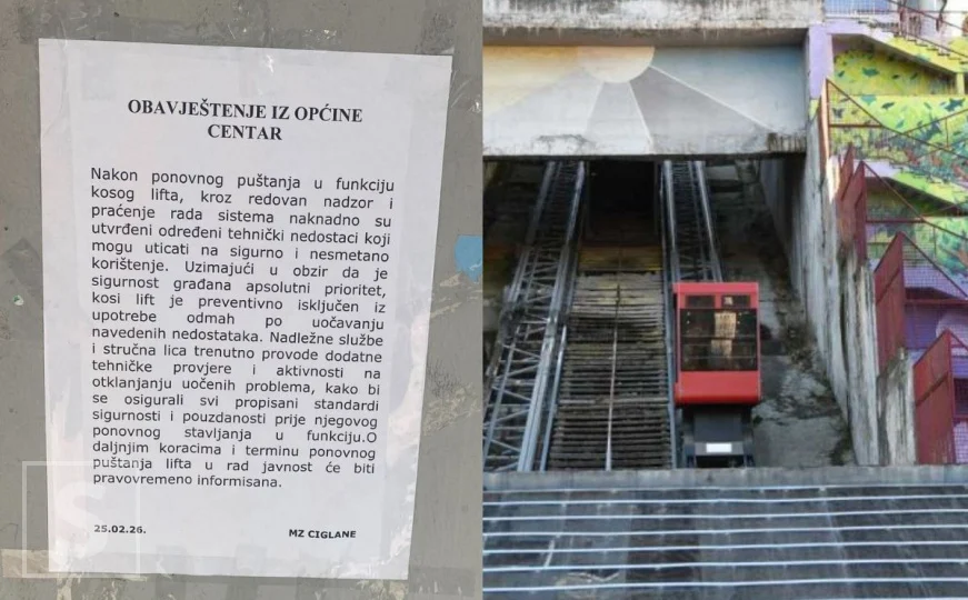 Kosi lift na Ciglanama opet van funkcije: Kada će ponovo